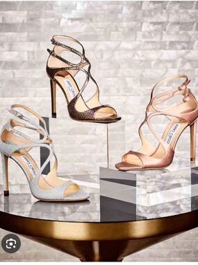 Jimmy Choo Blush Patent Leather “lang patent leather” heels -sz38 (scuffed heel)